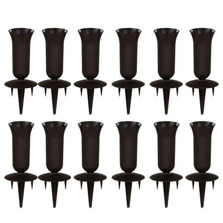 Sympathy Silks Plastic Grave Vase with Spikes - Pack of 12