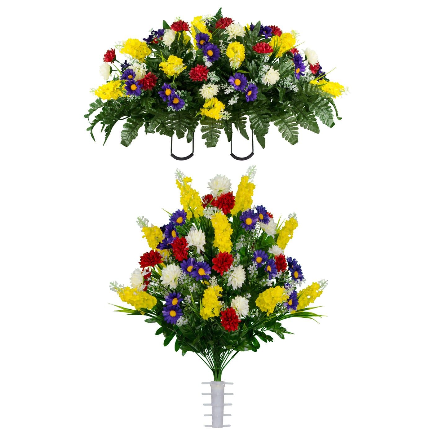 Yellow Purple and Red Wildflower Saddle and (1) Bouquet