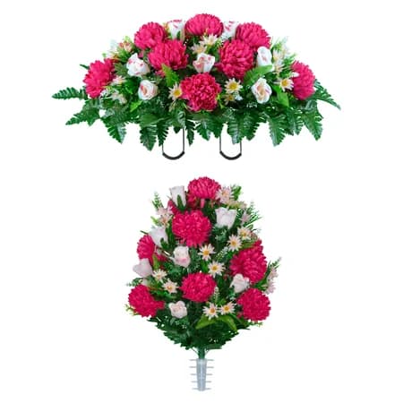 Beauty Mum and Light Pink Rose Saddle and 1 Bouquet