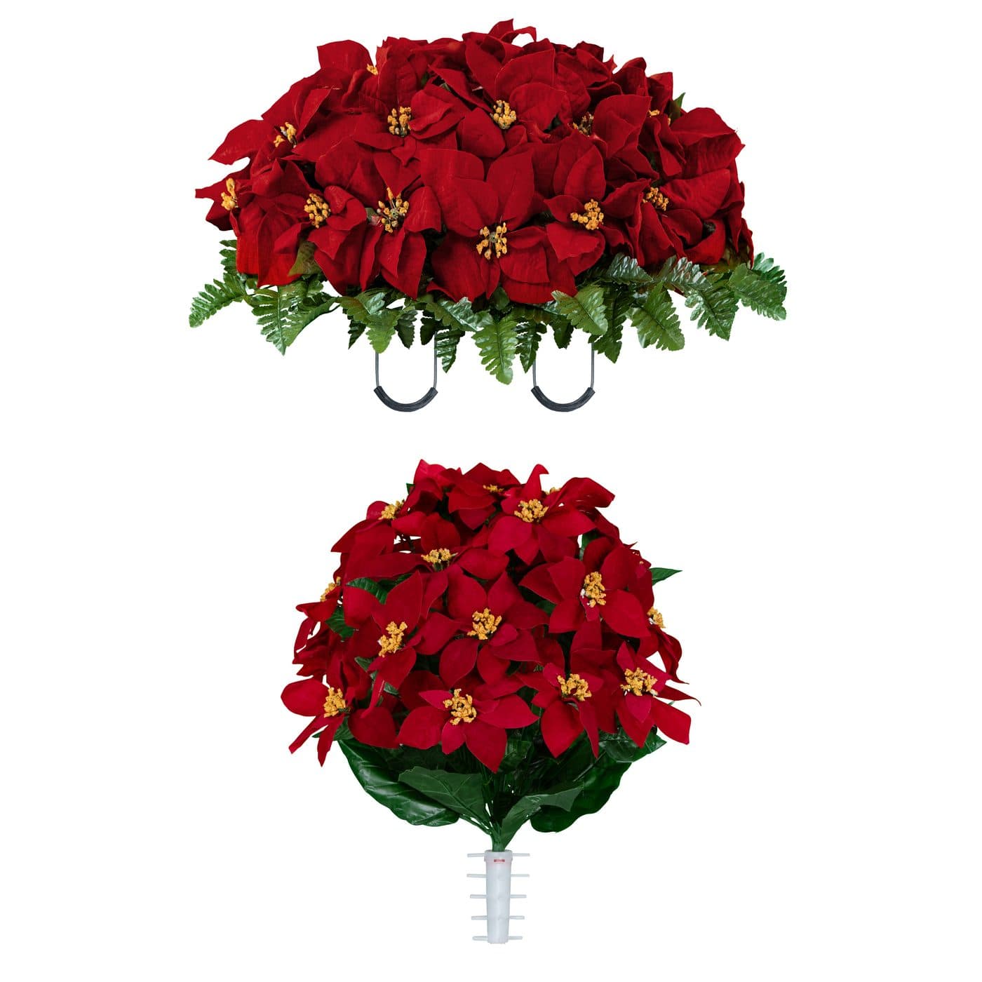 Red Poinsettia Saddle and 1 Bouquet