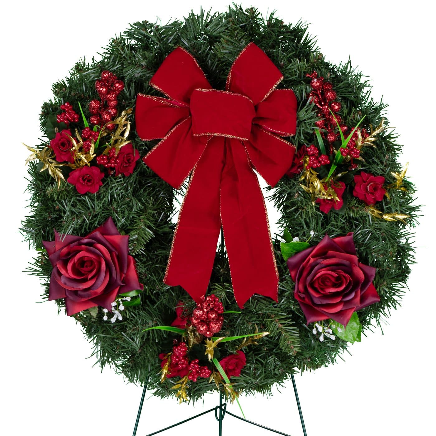 Red Diamond Rose with Red Rose Topper