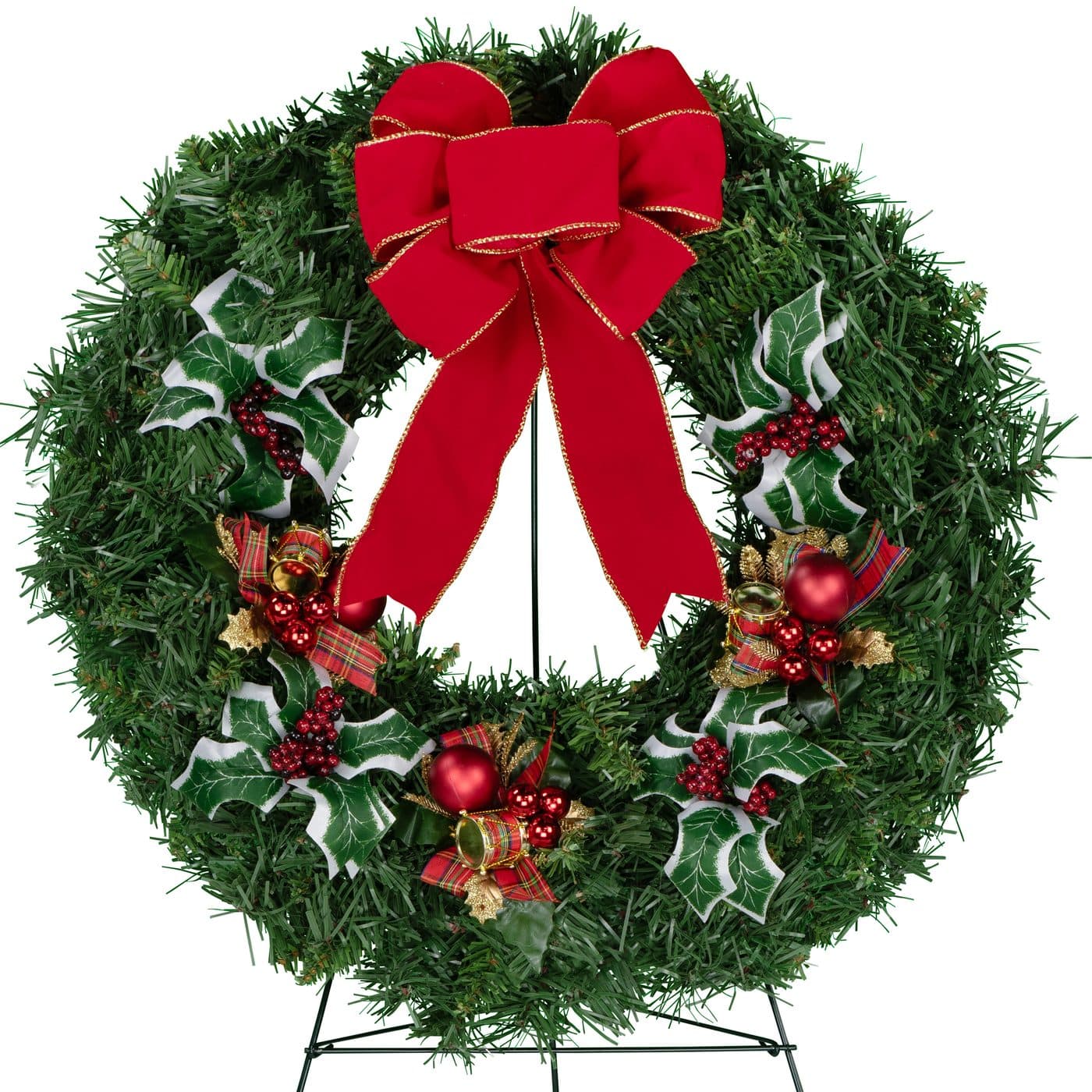 Plaid Packages and Holly with Velvet Bow