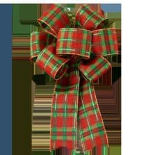7 Loop Plaid Bow