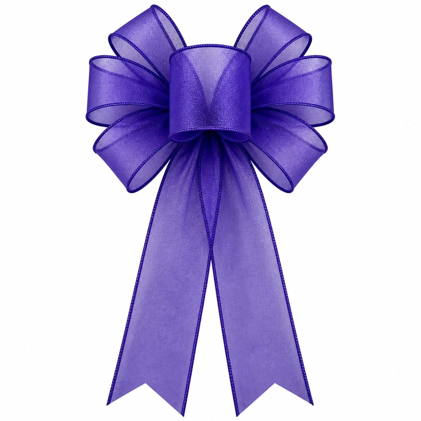 7 Loop Purple Sheer Bow
