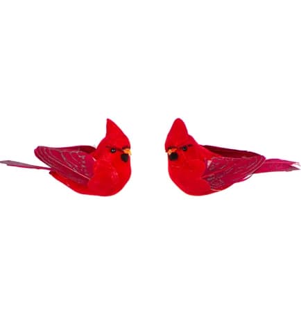 Red Cardinal Birds 2 pack - Please specify which flower arrangement to attach these to if ordering multiple