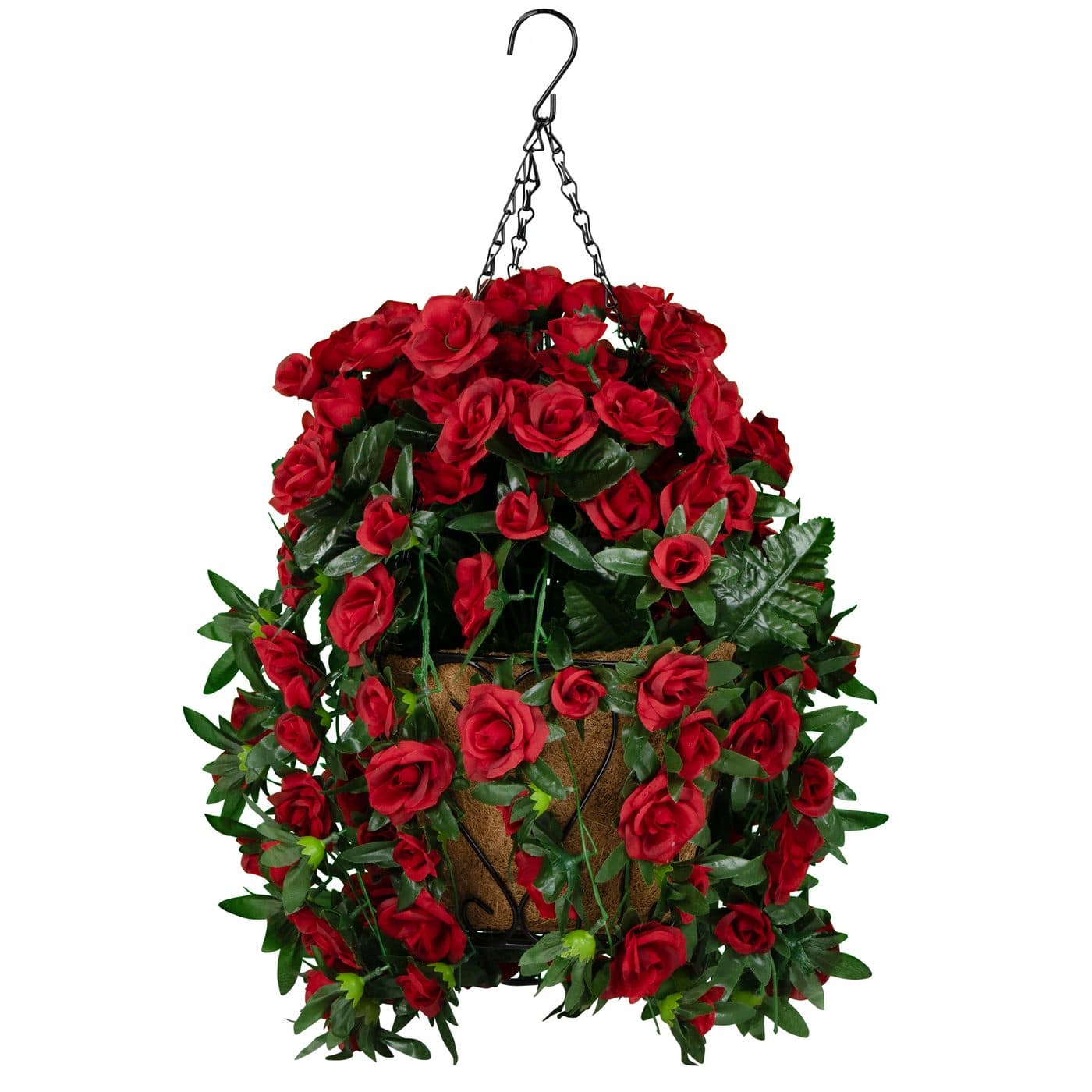 Red Roses Hanging Basket
