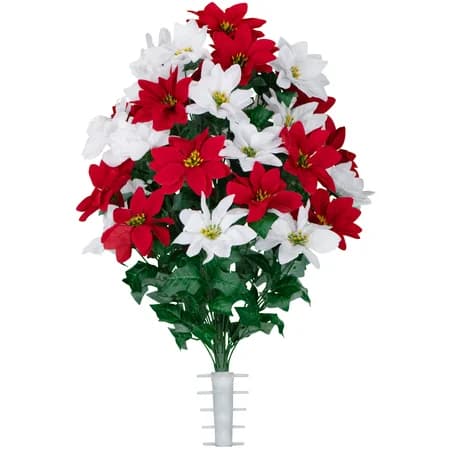 Red and White Poinsettias Bouquet