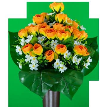 Sunset Orange Cabbage Rose