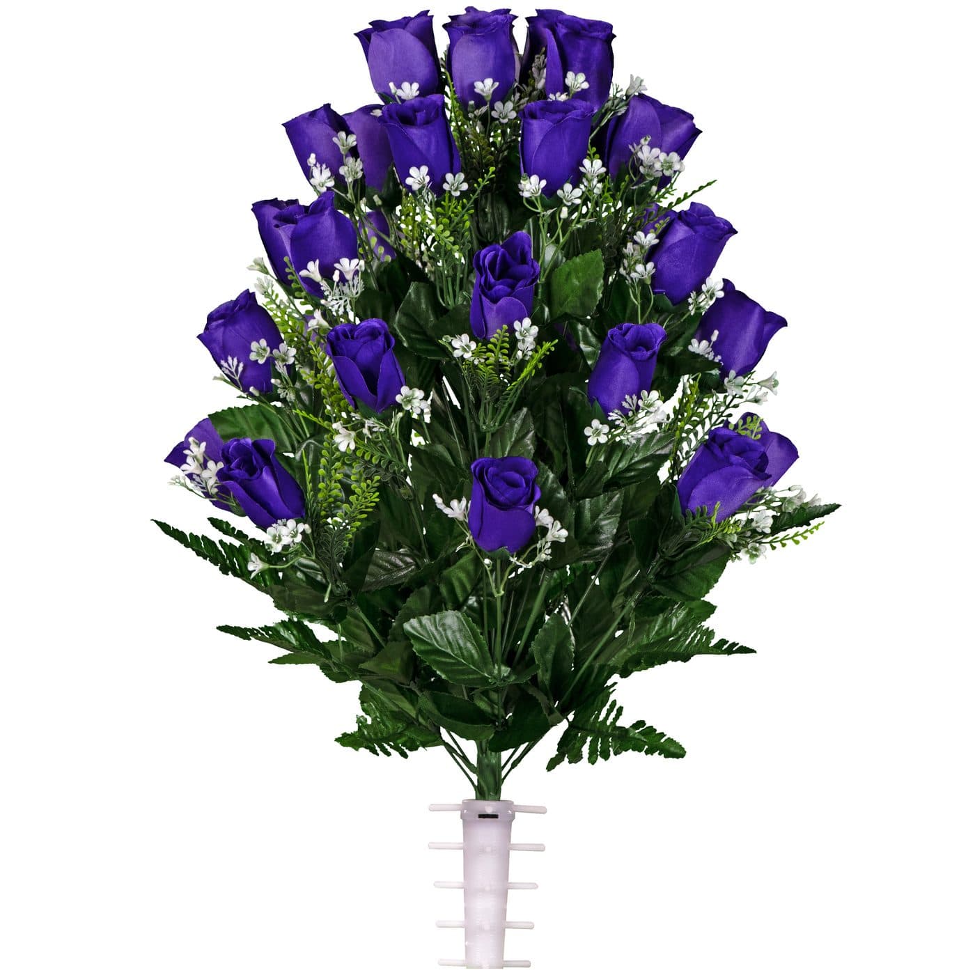 Purple Roses with Baby's Breath