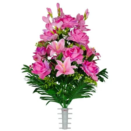 Pink Gladiolus Rose and Lily