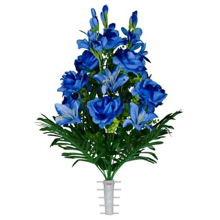 Blue Gladiolus Rose and Lily