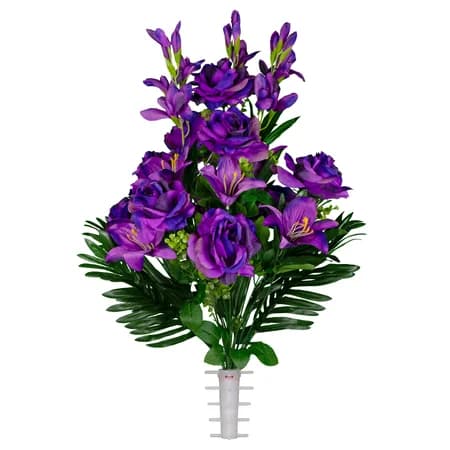 Purple Gladiolus Rose and Lily