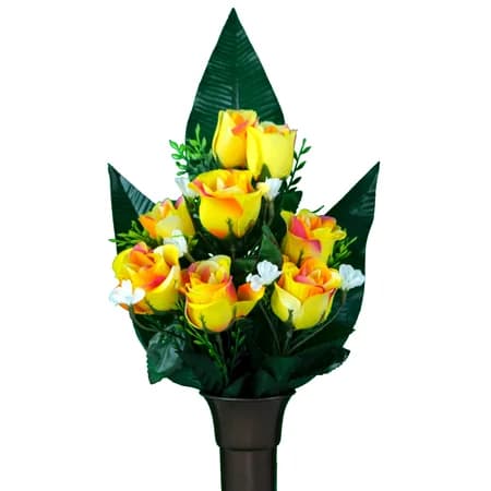 Yellow and Pink Tip Roses