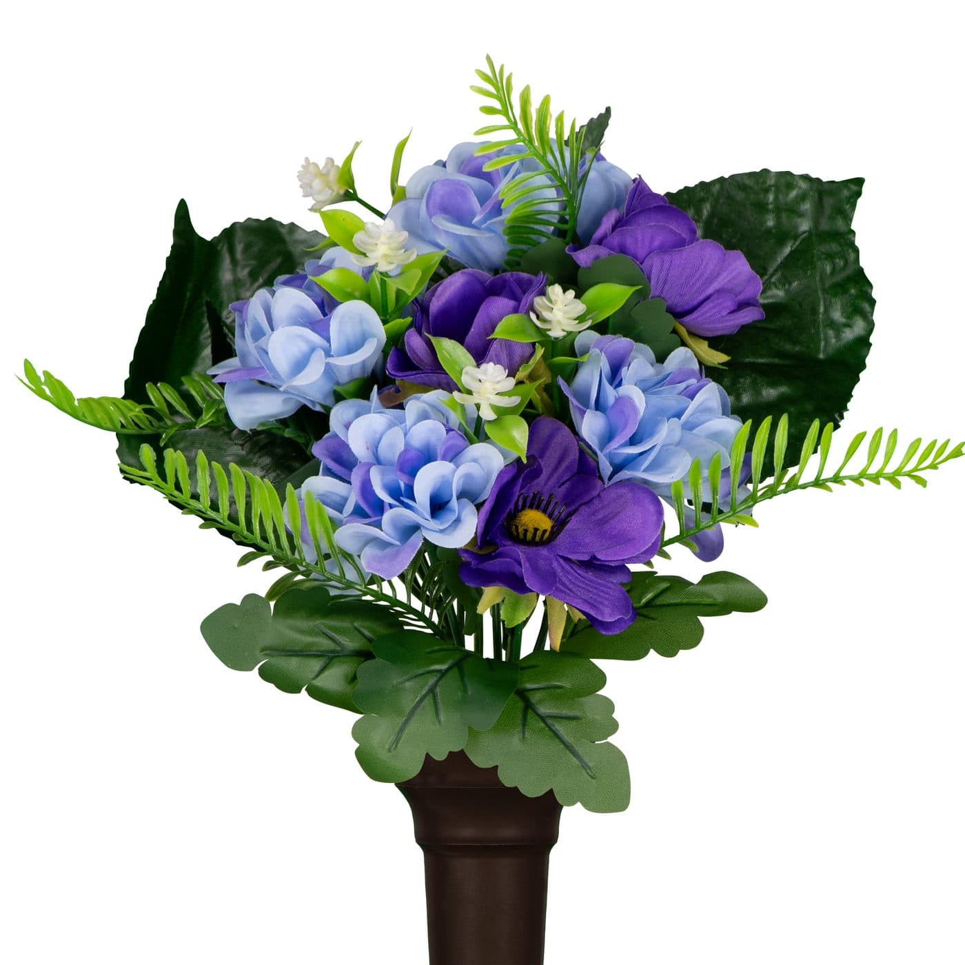Purple Poppy and Periwinkle Hydrangea
