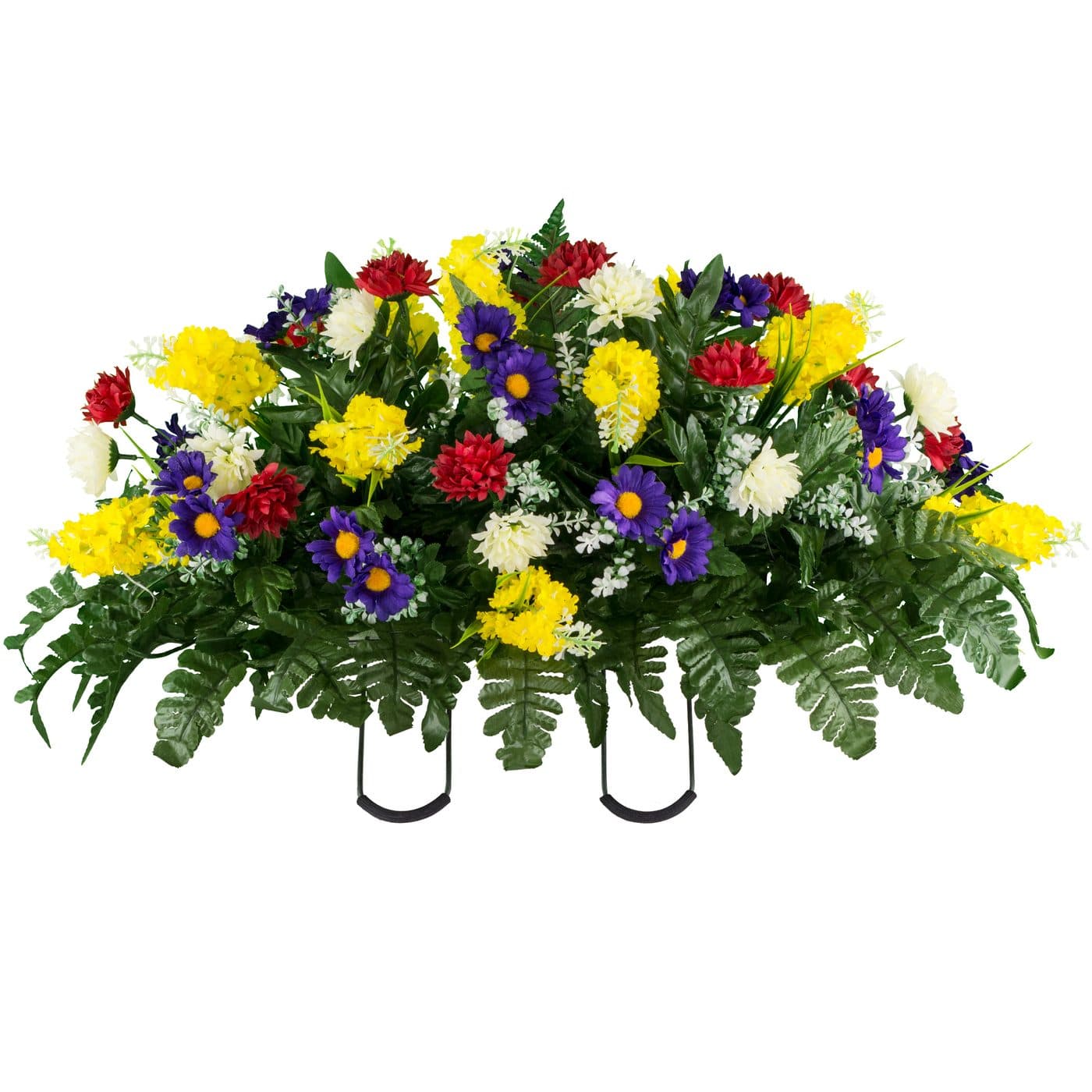 Yellow Red Purple Wildflower Mix Saddle