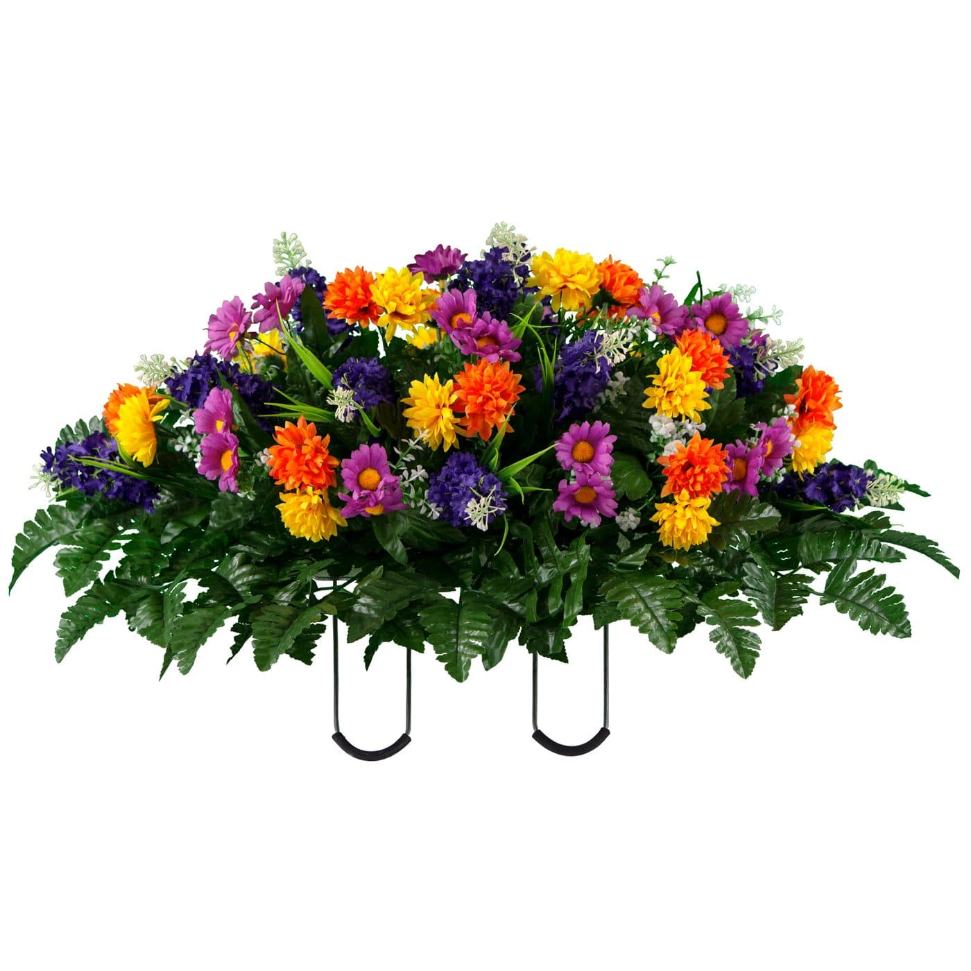 Purple Violet Yellow Wildflower Mix Saddle