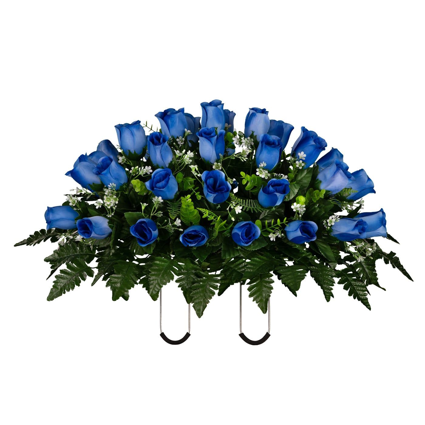 Blue Rose Buds Saddle