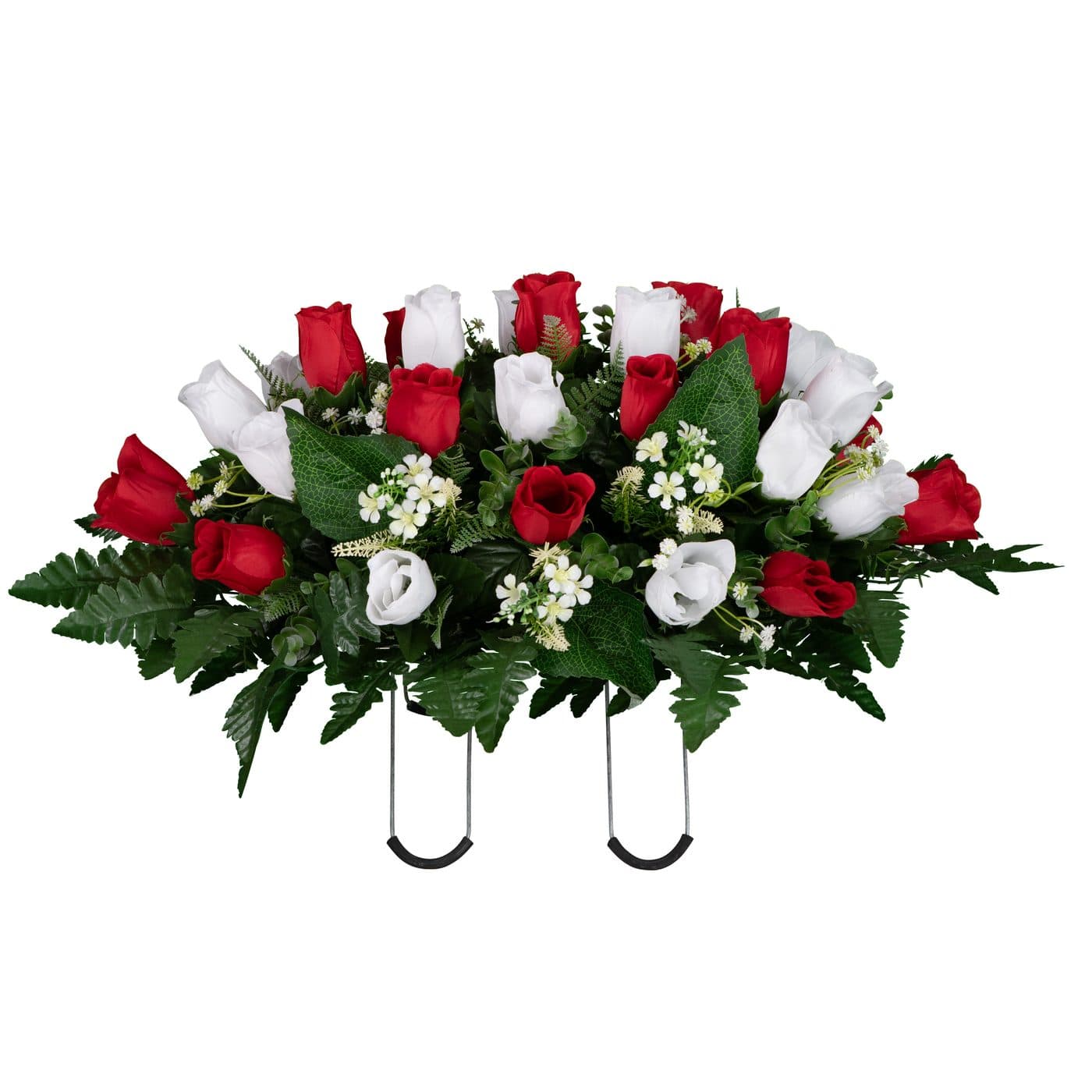 Red and White Rose Bud