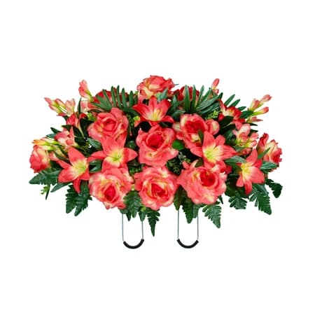 Coral Gladiolus Rose and Lily