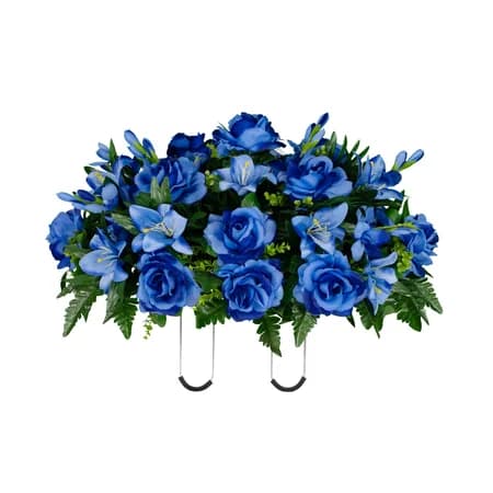 Blue Gladiolus Rose and Lily