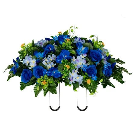 Blue Roses and Hydrangeas