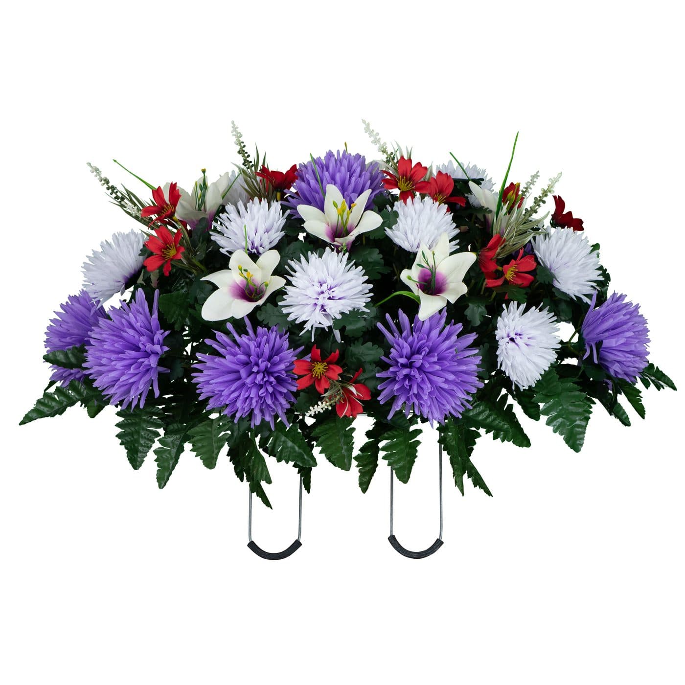 Lavender and White Mums with Lily Mix