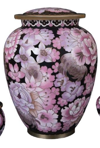 Cloisonne Floral Blush Urn — Cloisonne Urn