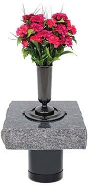 Cremation Core Hole Cover with Canister and Vase Mount