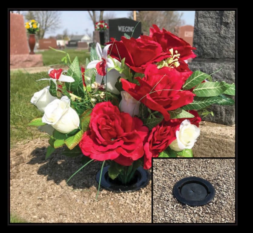 4 Inch Utility Ground — Lawn/Flush Ground Vase
