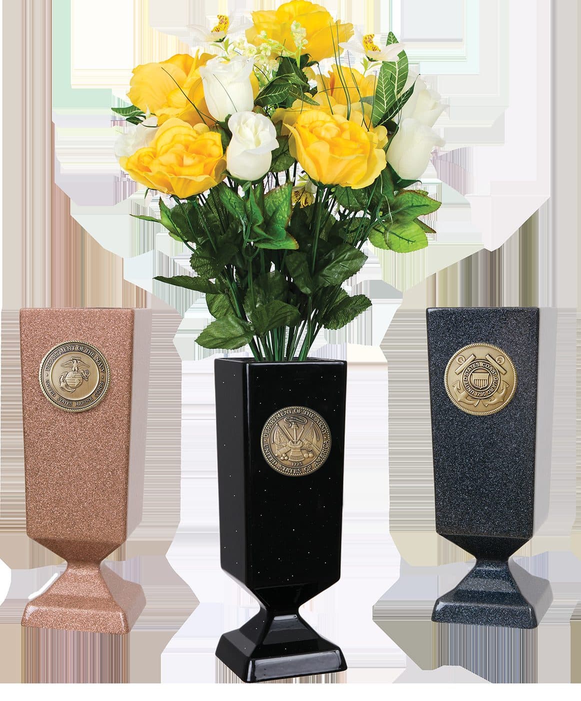 Medallion — Upright Memorial Vase