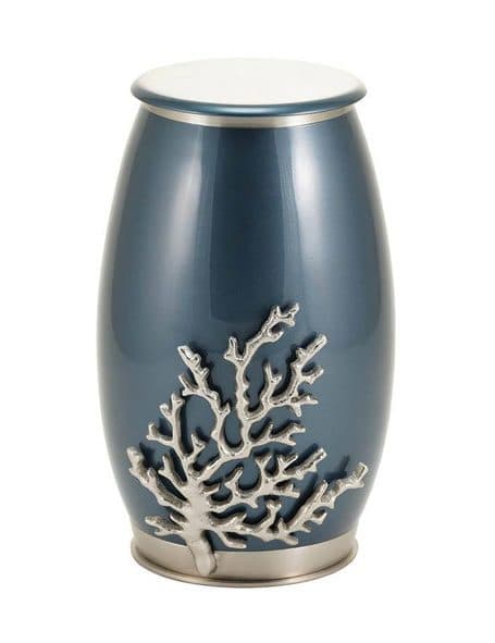 Windsong Coral Moonlight Blue Pewter Urn — Windsong Urn