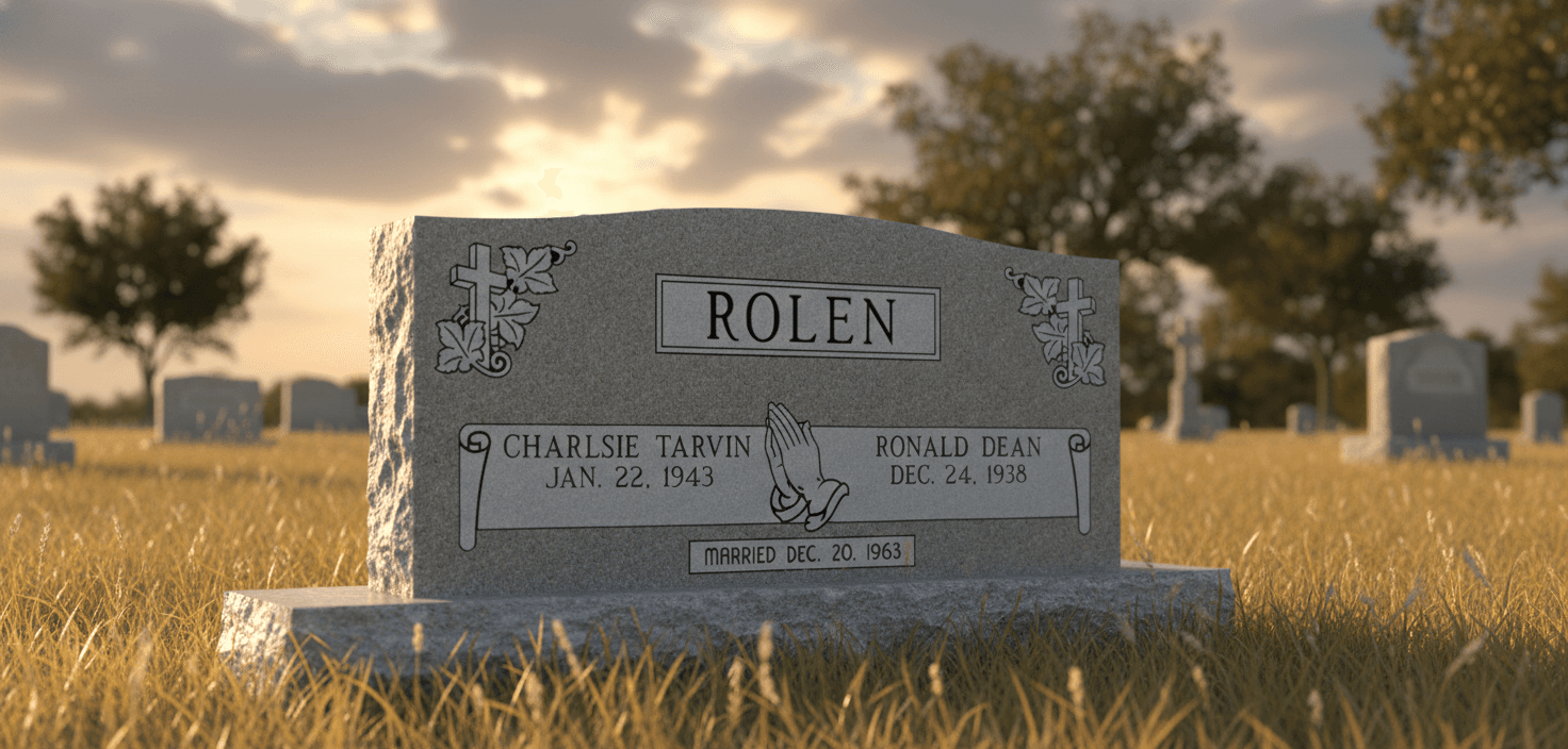 Eternal Rest Flat Marker - View 1