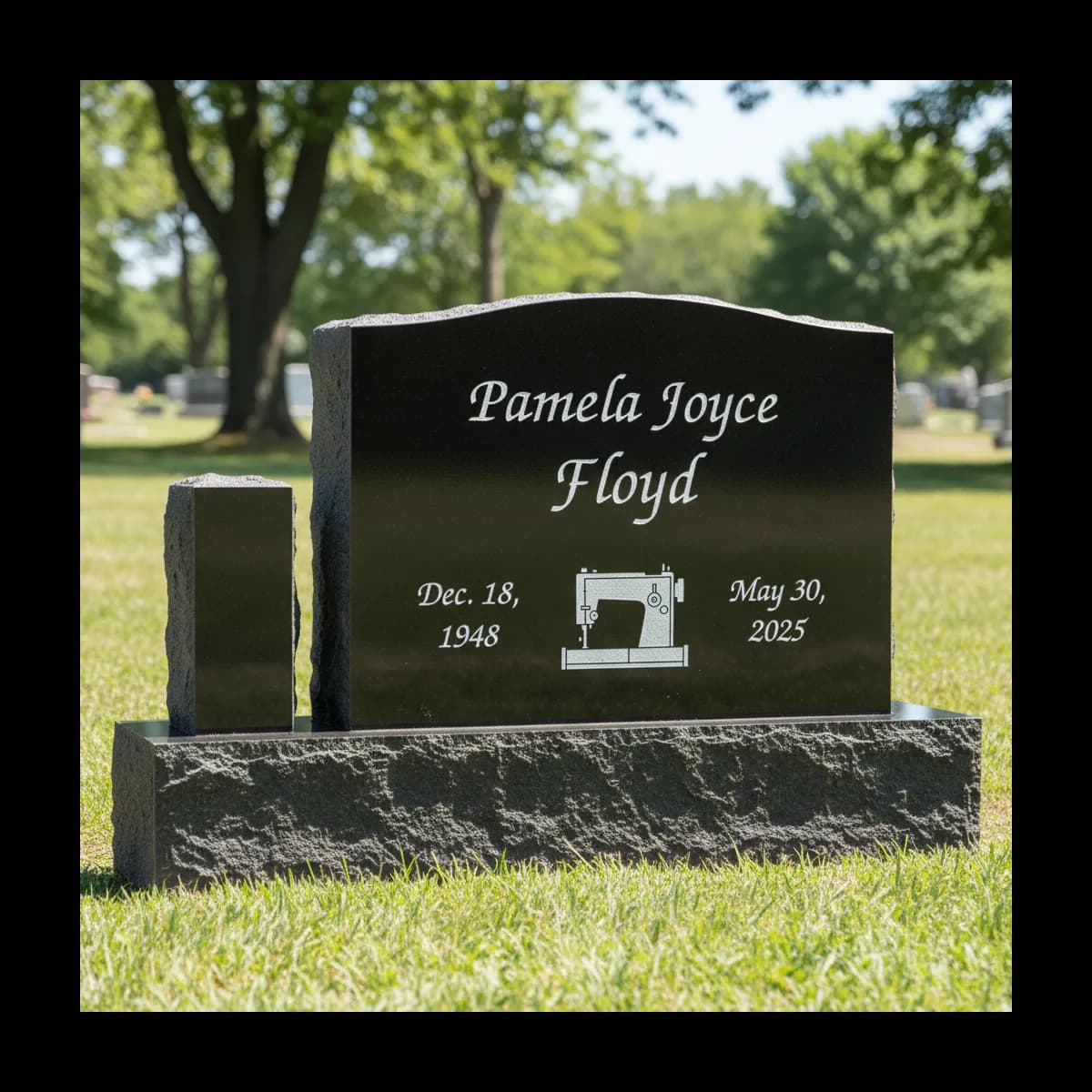 Serpentine Floyd Sewing Machine Upright Monument